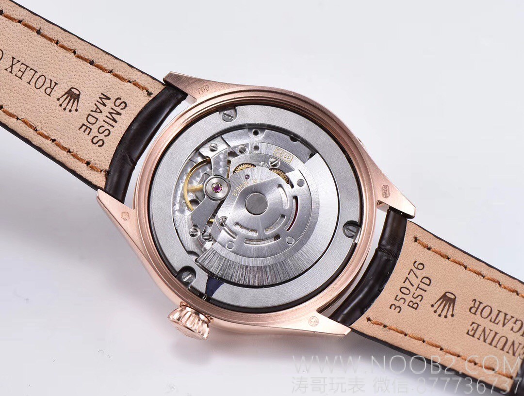 Tarih artık geri de ayarlanabiliyor! ZZ Factory Rolex Cellini Moonphase 50535 replika, 3195 mekanizması, roze altın 39 mm inceleme — 10. fotoğraf