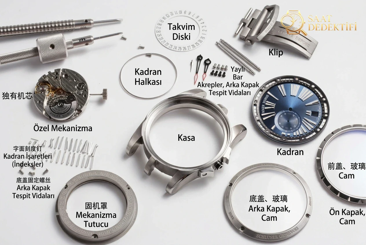 TBF Factory Roger Dubuis EXCALIBUR (Excalibur serisi) 0542 (0543) saat incelemesi - Arka Kapak ve Mekanizma Detayı