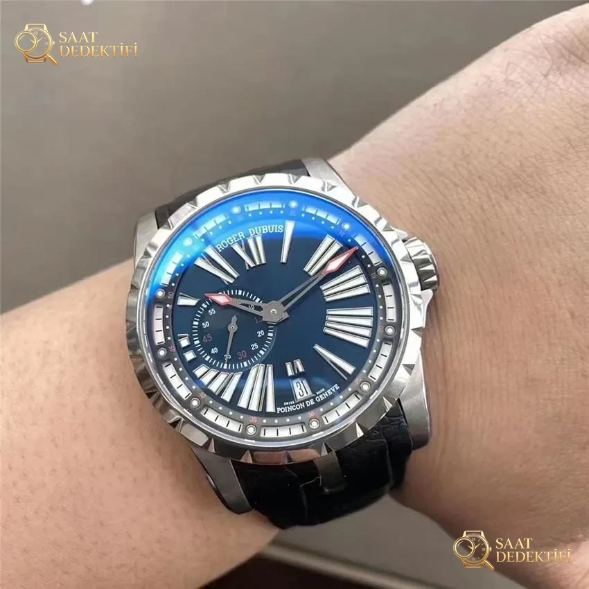 TBF Factory Roger Dubuis EXCALIBUR (Excalibur serisi) 0542 (0543) saat incelemesi - Deri Kordon Dikiş ve Kenar Boyası