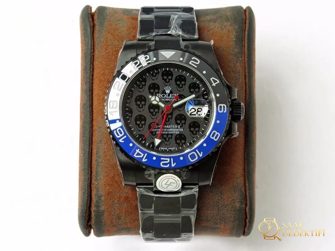 TBLACK Rolex GMT-Master Siyah Kaplama REVENGE Özel Üretim Milgauss Revenge Serisi Replika Saat - Arka Kapak ve Mekanizma Detayı