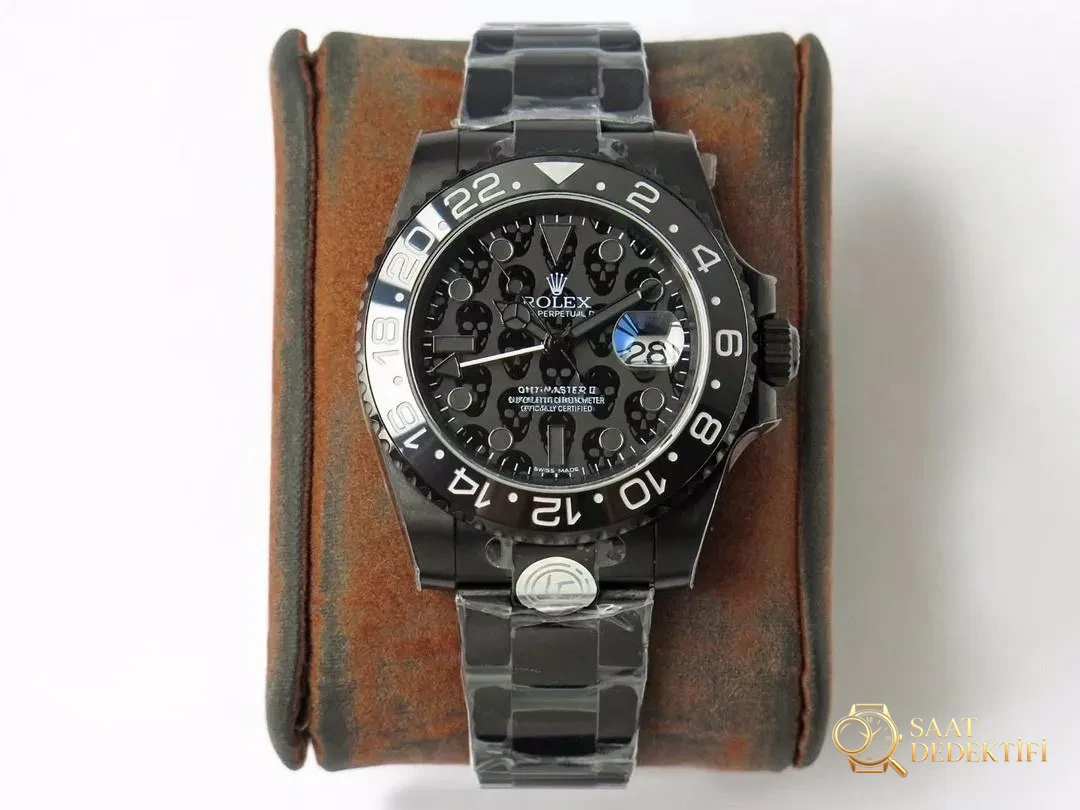 TBLACK Rolex GMT-Master Siyah Kaplama REVENGE Özel Üretim Milgauss Revenge Serisi Replika Saat - Bilezik, Toka ve Klips Mekanizması