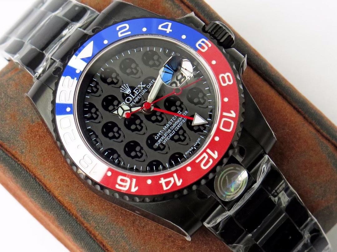 TBLACK Rolex GMT-Master Siyah Kaplama REVENGE Özel Üretim Milgauss Revenge Serisi Replika Saat — 6. fotoğraf