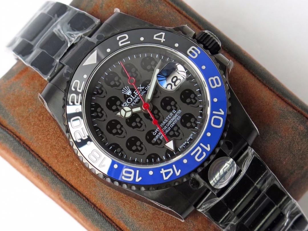 TBLACK Rolex GMT-Master Siyah Kaplama REVENGE Özel Üretim Milgauss Revenge Serisi Replika Saat — 7. fotoğraf