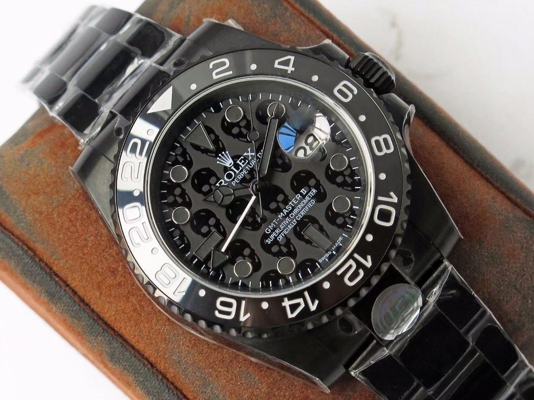 TBLACK Rolex GMT-Master Siyah Kaplama REVENGE Özel Üretim Milgauss Revenge Serisi Replika Saat — 8. fotoğraf