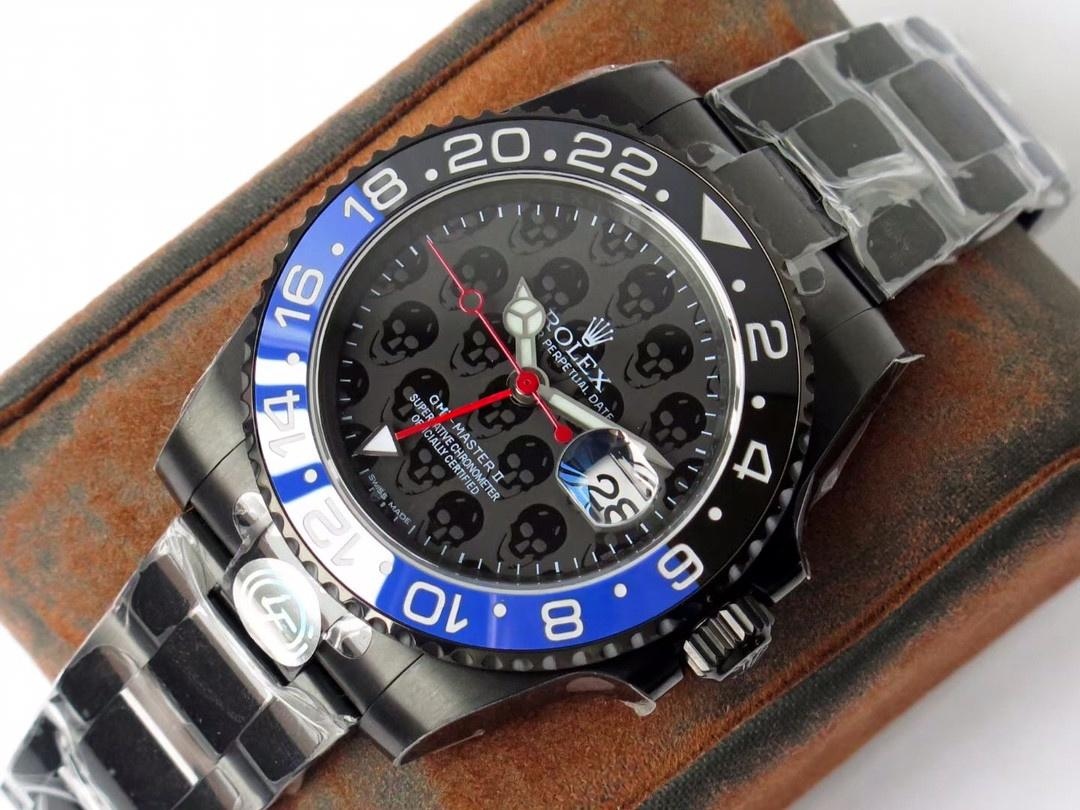 TBLACK Rolex GMT-Master Siyah Kaplama REVENGE Özel Üretim Milgauss Revenge Serisi Replika Saat — 10. fotoğraf