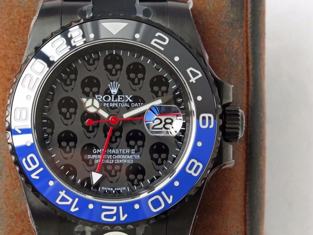 TBLACK Rolex GMT-Master Siyah Kaplama REVENGE Özel Üretim Milgauss Revenge Serisi Replika Saat — 13. fotoğraf