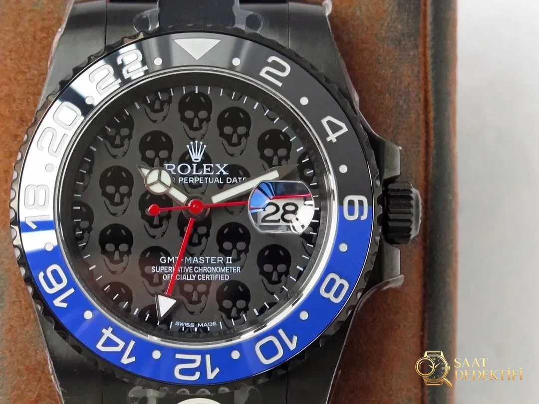 TBLACK Rolex GMT-Master Siyah Kaplama REVENGE Özel Üretim Milgauss Revenge Serisi Replika Saat - Kasa Çeliği ve Polisaj Kalitesi