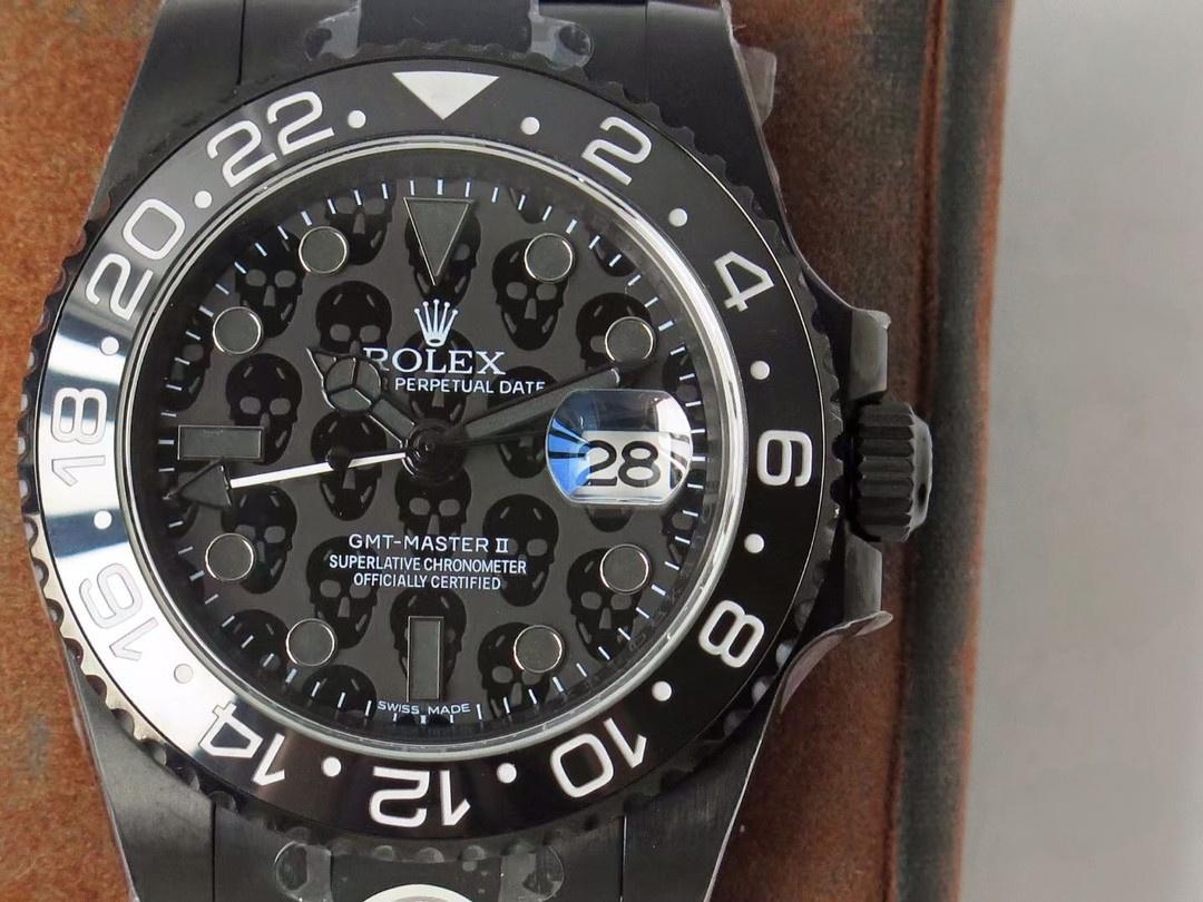 TBLACK Rolex GMT-Master Siyah Kaplama REVENGE Özel Üretim Milgauss Revenge Serisi Replika Saat — 14. fotoğraf