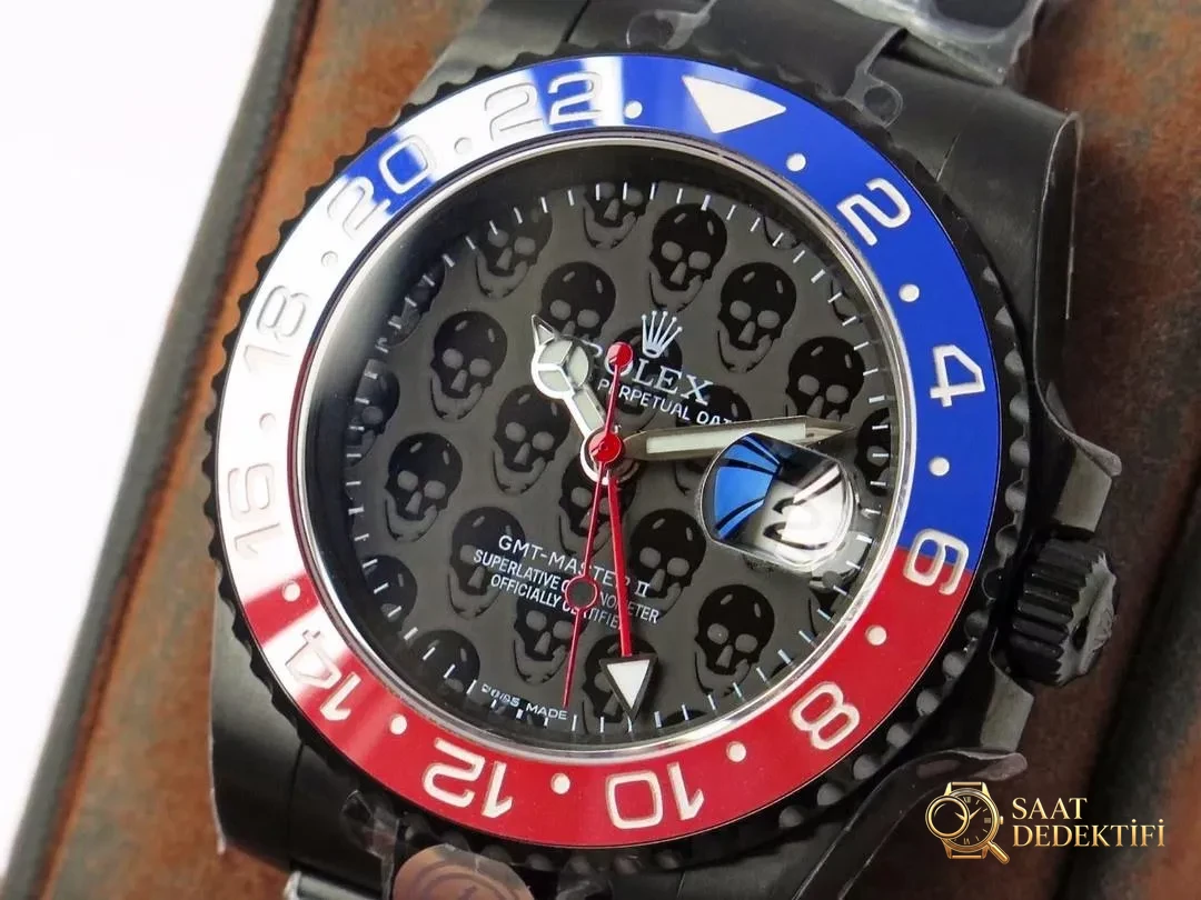 TBLACK Rolex GMT-Master Siyah Kaplama REVENGE Özel Üretim Milgauss Revenge Serisi Replika Saat - Bilezik Bakla Ayrımı ve Pim Yapısı