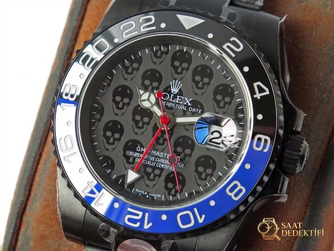 TBLACK Rolex GMT-Master Siyah Kaplama REVENGE Özel Üretim Milgauss Revenge Serisi Replika Saat - Toka İçi Mikro Ayar Mekanizması