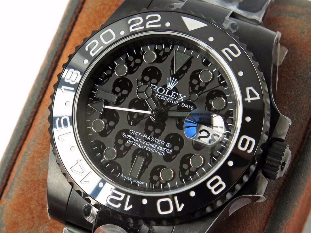 TBLACK Rolex GMT-Master Siyah Kaplama REVENGE Özel Üretim Milgauss Revenge Serisi Replika Saat — 17. fotoğraf