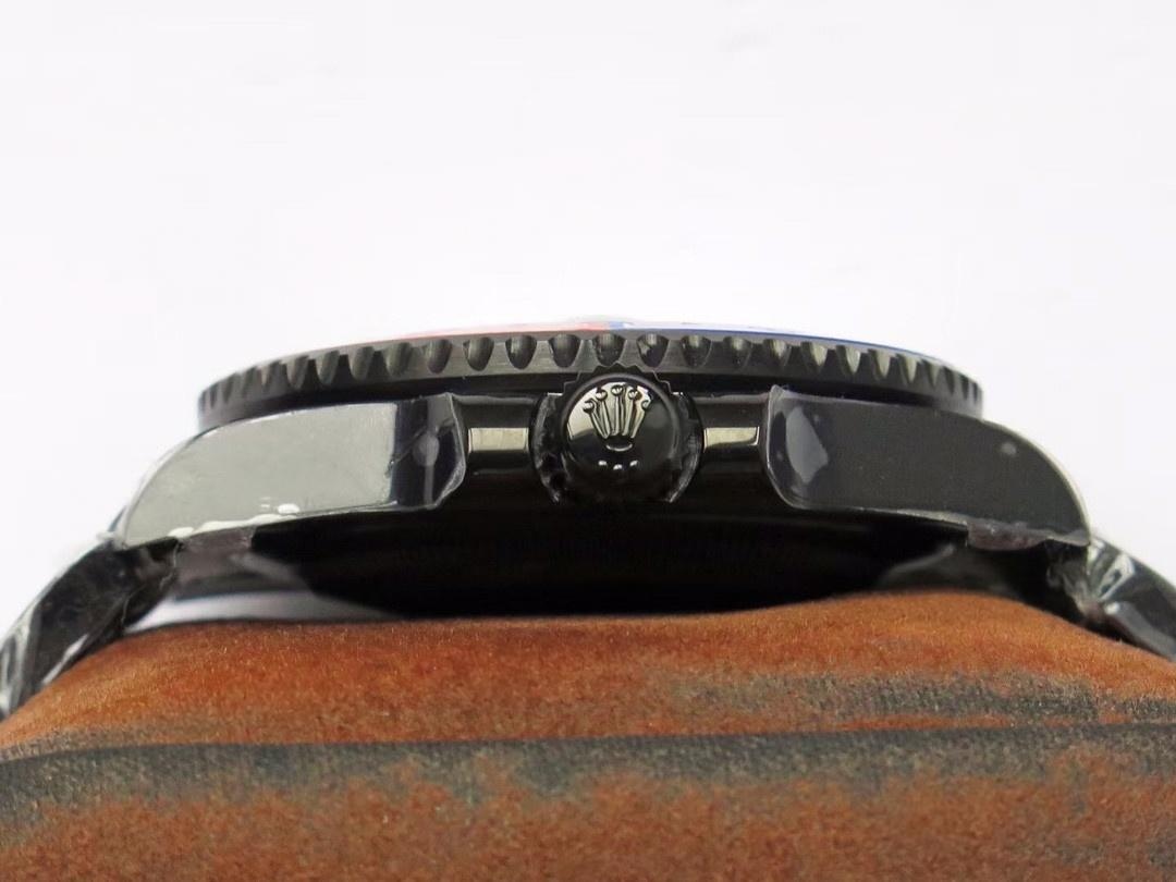 TBLACK Rolex GMT-Master Siyah Kaplama REVENGE Özel Üretim Milgauss Revenge Serisi Replika Saat — 18. fotoğraf