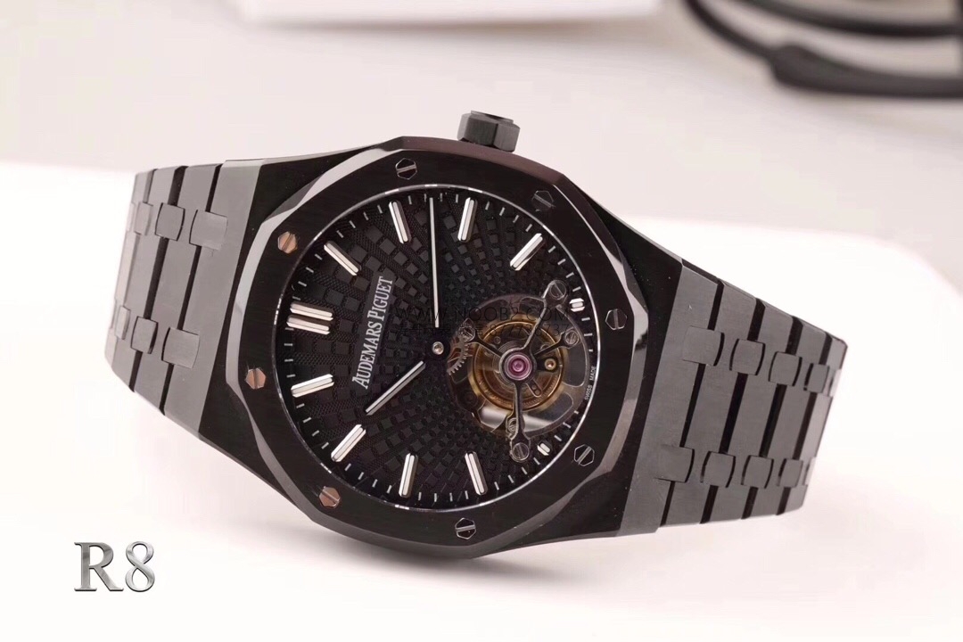 Teknik bölüm: 2019 R8 Factory yeni Audemars Piguet Royal Oak Black Warrior tourbillon ultra ince replika saat almaya değer mi? — 3. fotoğraf