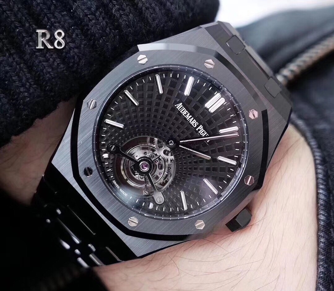 Teknik bölüm: 2019 R8 Factory yeni Audemars Piguet Royal Oak Black Warrior tourbillon ultra ince replika saat almaya değer mi? — 14. fotoğraf