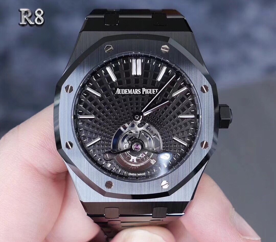 Teknik bölüm: 2019 R8 Factory yeni Audemars Piguet Royal Oak Black Warrior tourbillon ultra ince replika saat almaya değer mi? — 15. fotoğraf