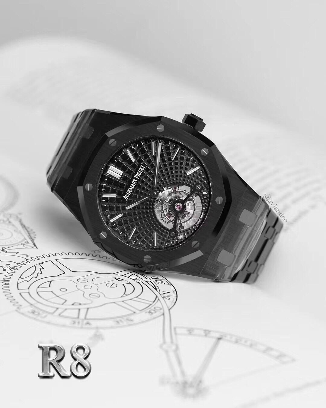 Teknik bölüm: 2019 R8 Factory yeni Audemars Piguet Royal Oak Black Warrior tourbillon ultra ince replika saat almaya değer mi? — 18. fotoğraf