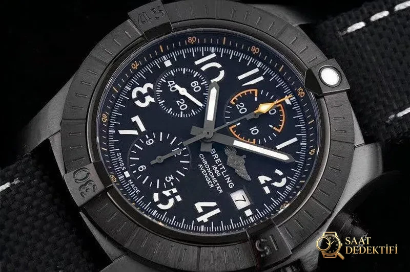 TF Factory Breitling Avenger Chronograph Night Mission Versiyonu İnceleme - Kasa Profili ve Kurma Kolu İncelemesi