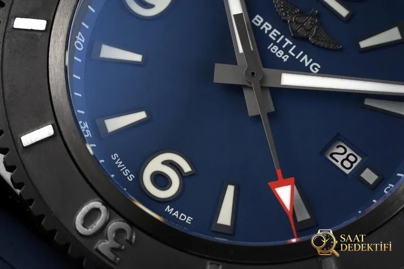 TF Factory Breitling Superocean Serisi M17368D71C1S2 Saat İncelemesi - Makro Kadran ve İndeks İşçiliği