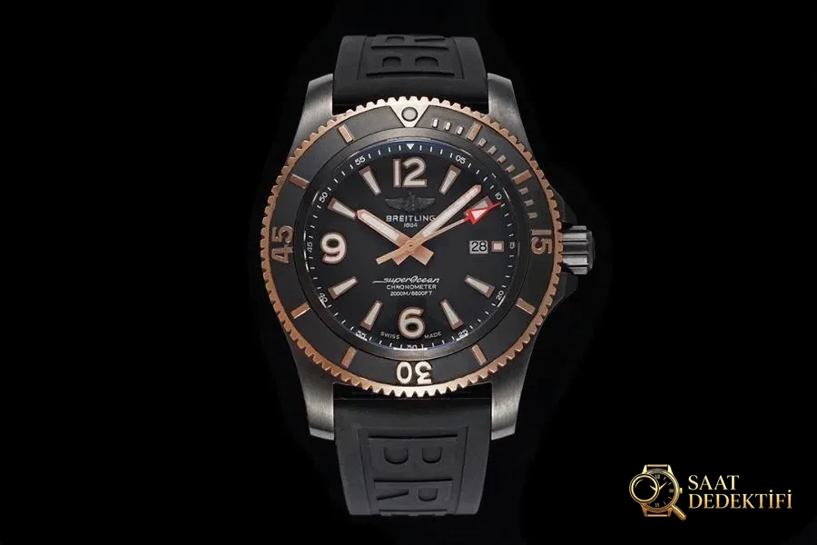 TF Factory Breitling Superocean Serisi U17368221B1S1 Saat İncelemesi - Kadran Detayı ve Bezel İşçiliği