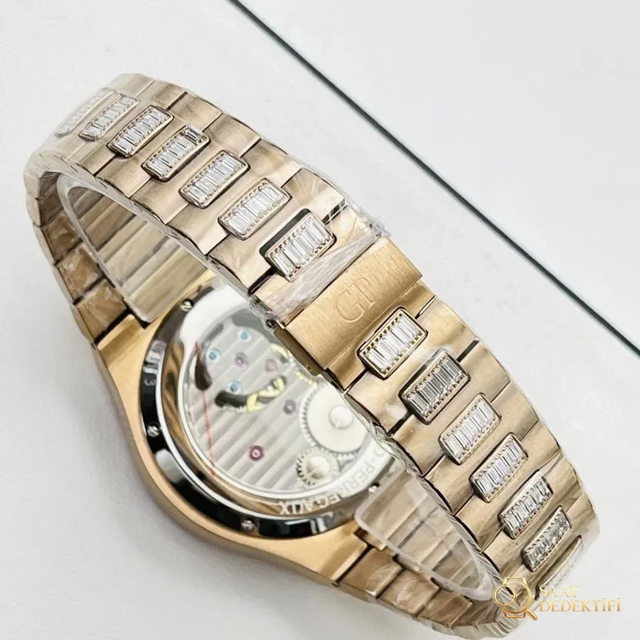 TFS Factory Girard-Perregaux 2021 LAUREATO serisi 99105-41-232-41A gerçek tourbillon V2 yükseltilmiş sürüm kol saati - Klips Kilidi ve Lazer Damgalar
