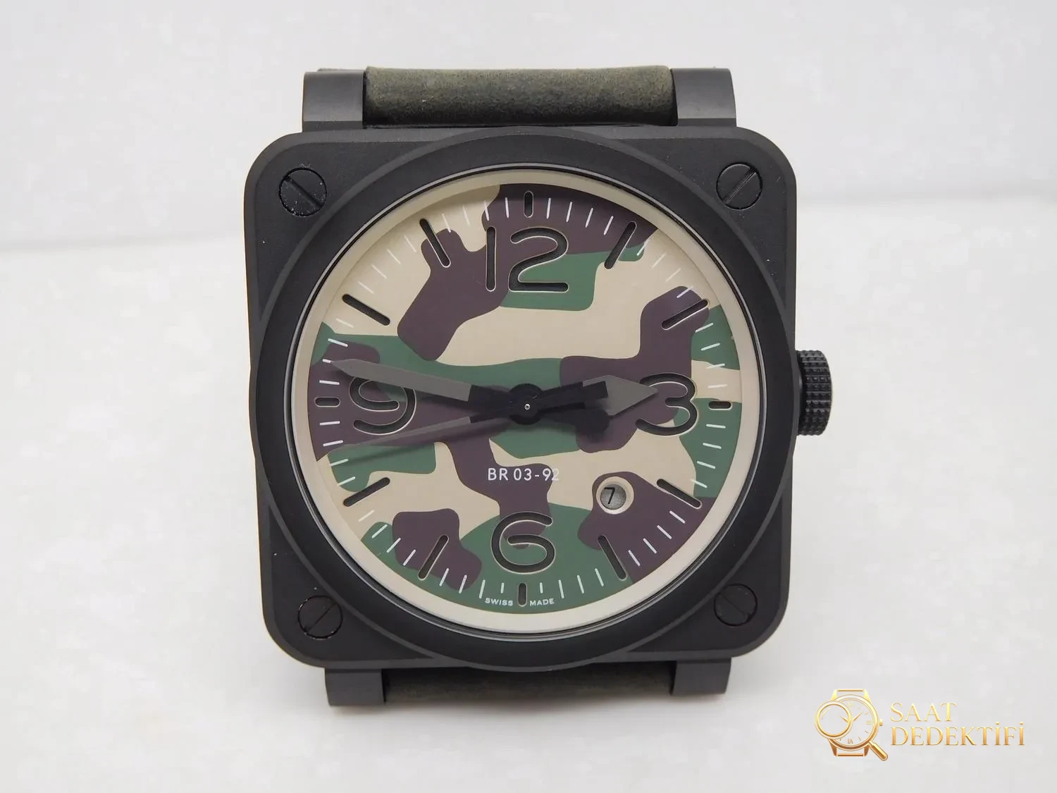 Replika Bell Ross BR03-92 Kamuflaj PVD Siyah