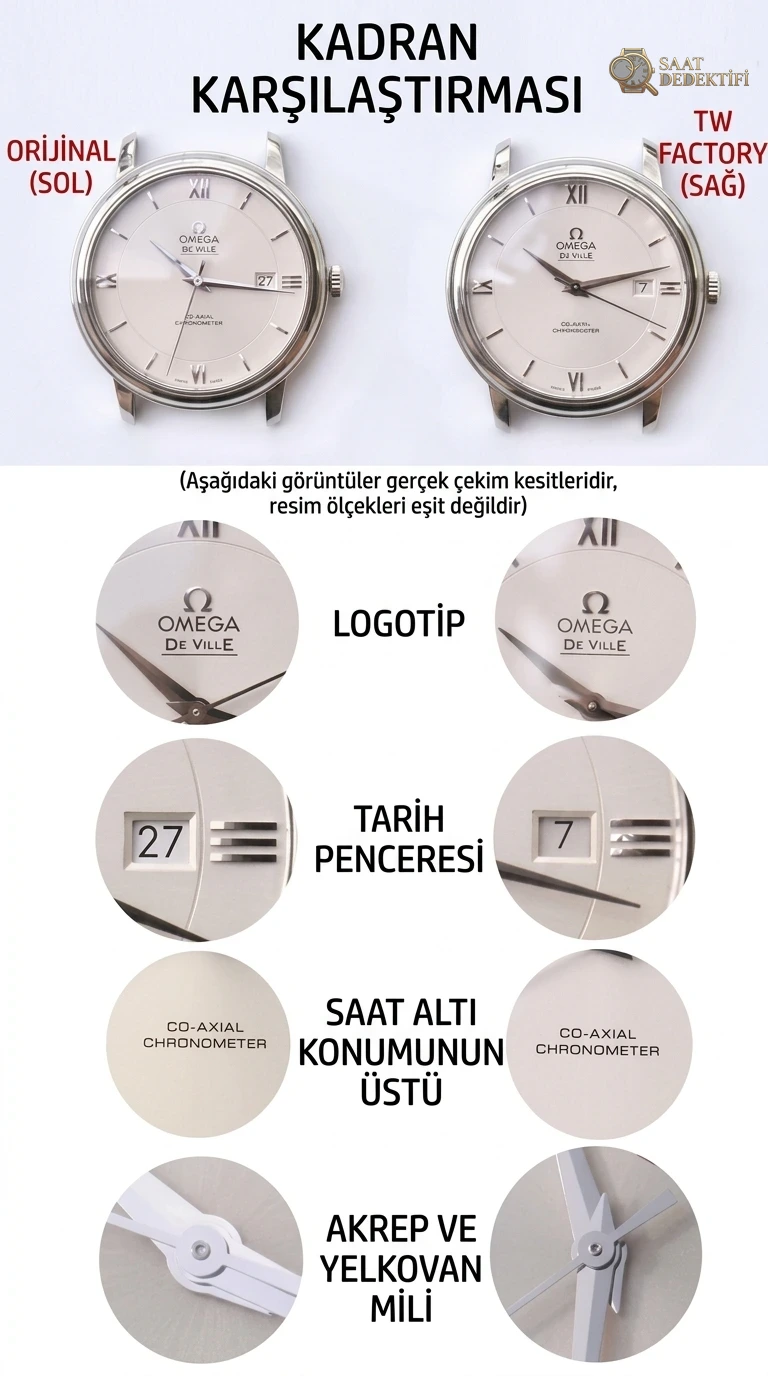 TW Factory Omega De Ville Prestige Orijinal Karşılaştırması - Makro Laboratuvar ve Detay İncelemesi