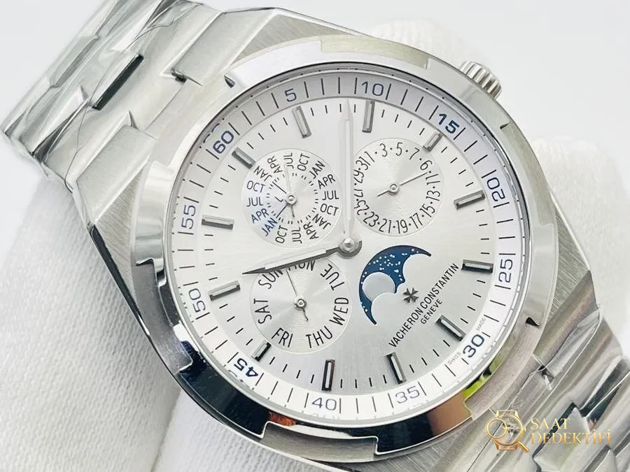 TWS Factory Vacheron Constantin Overseas serisi 4300V/120G-B102 sonsuz takvimli çok fonksiyonlu kol saati incelemesi - Kadran Detayı ve Bezel İşçiliği