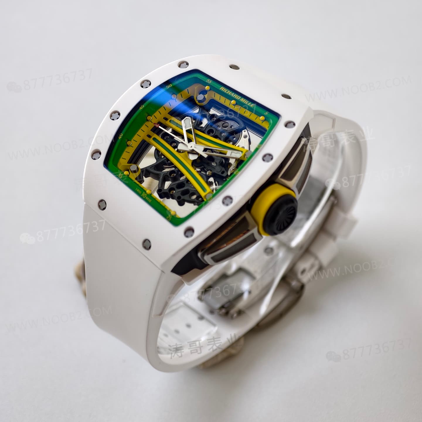 UMI Factory özel yapım Richard Mille RM61-01 beyaz seramik Vaucher mekanizması işçilik incelemesi — 2. fotoğraf