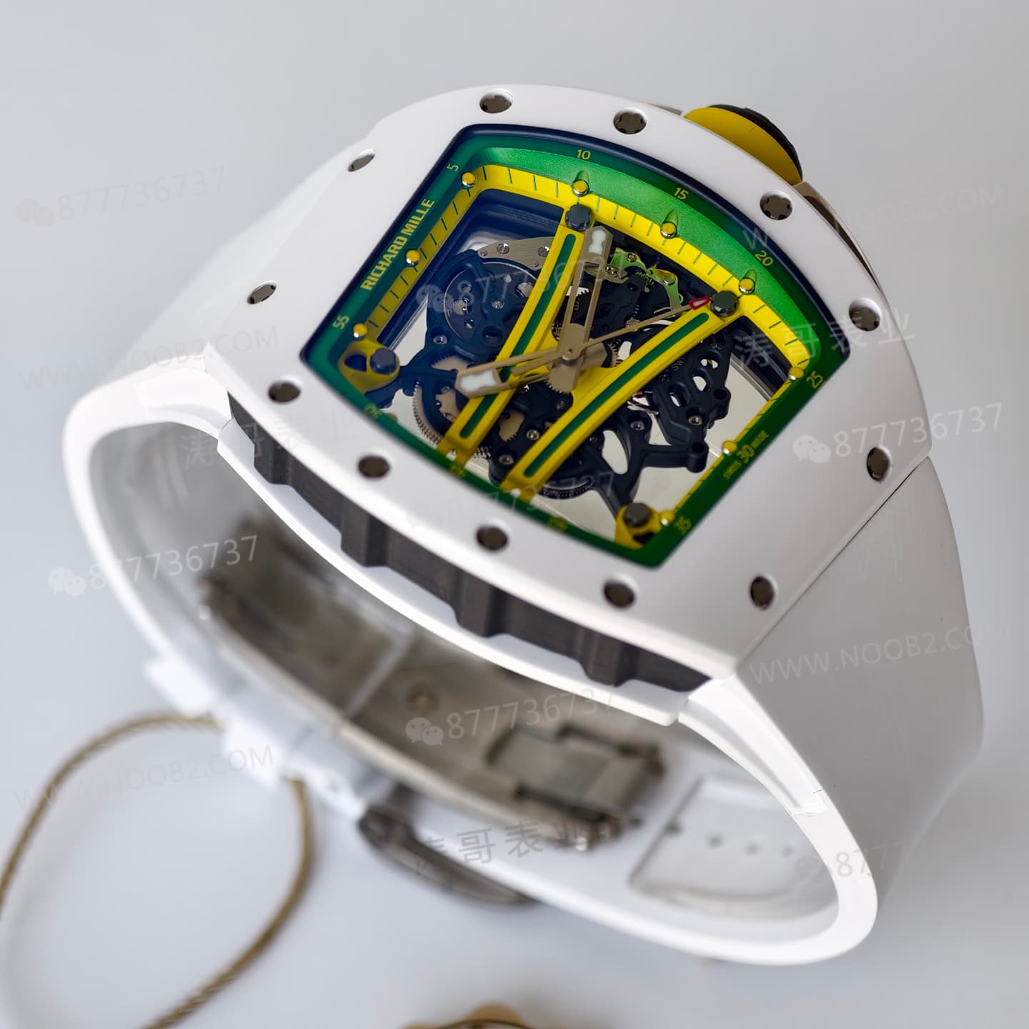 UMI Factory özel yapım Richard Mille RM61-01 beyaz seramik Vaucher mekanizması işçilik incelemesi — 3. fotoğraf
