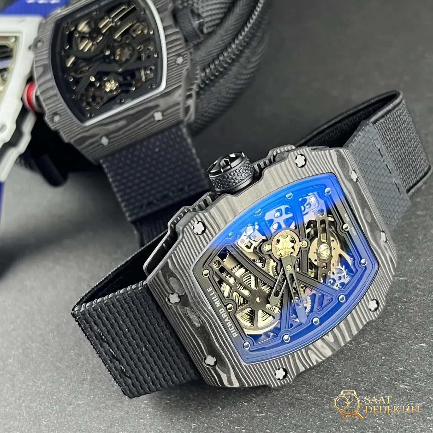 UMI Factory Richard Mille RM067-02 ultra ince karbon fiber otomatik mekanik saat - Bilezik, Toka ve Klips Mekanizması