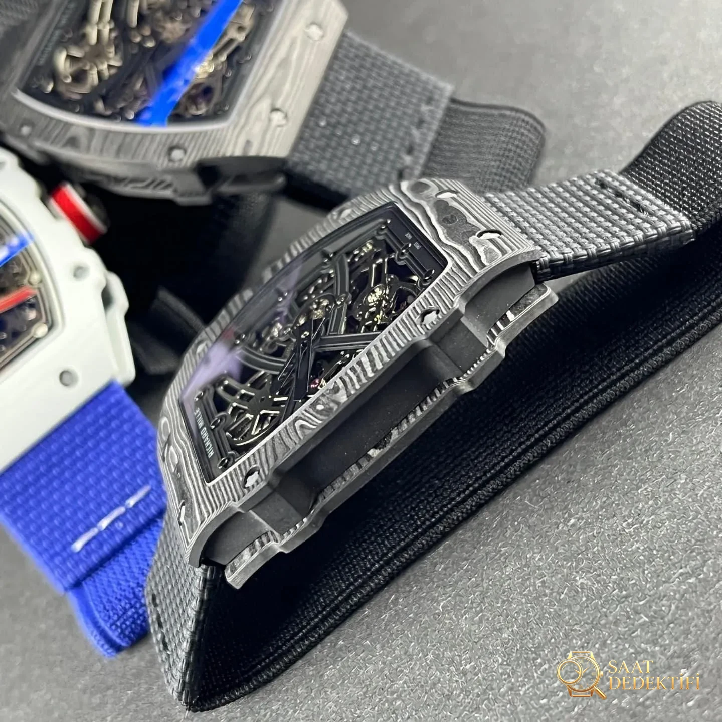 UMI Factory Richard Mille RM067-02 ultra ince karbon fiber otomatik mekanik saat - Makro Kadran ve İndeks İşçiliği