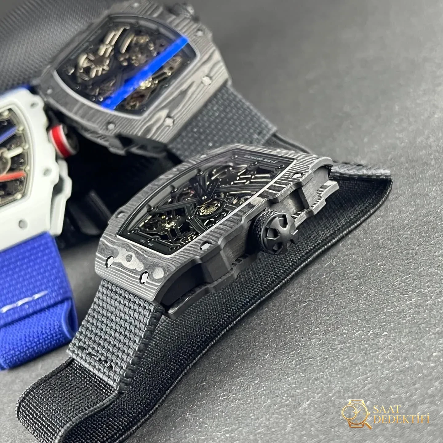 UMI Factory Richard Mille RM067-02 ultra ince karbon fiber otomatik mekanik saat - Klips Kilidi ve Lazer Damgalar