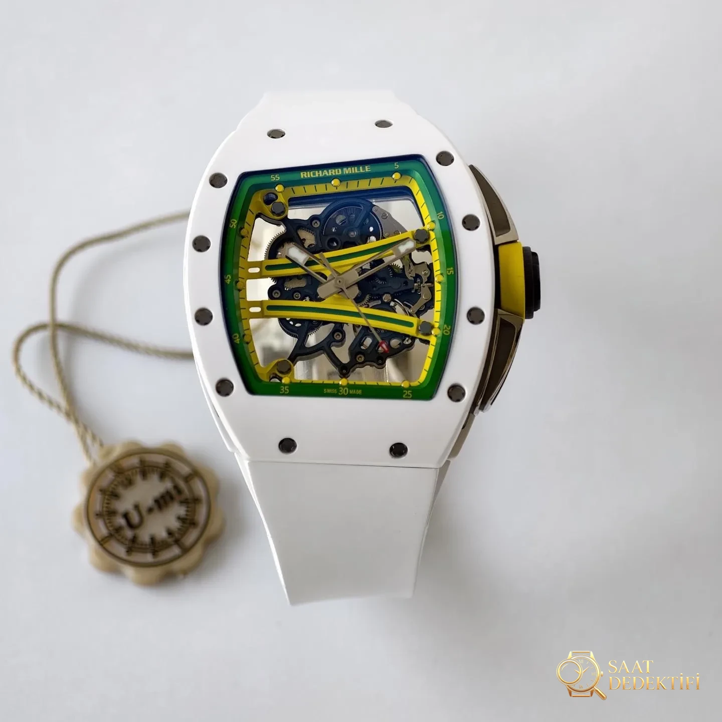 UMI Modifikasyon Atölyesi · Üst düzey özel yapımın zirvesi, piyasanın en donanımlı versiyonu - Richard Mille RM055/RM061 üst düzey efsane model - Mekanizma Zemberek ve Balans Detayı