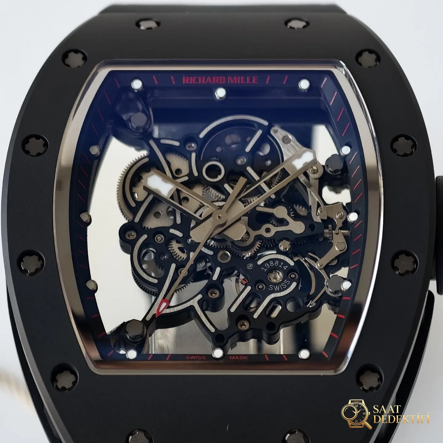 UMI Modifikasyon Atölyesi · Üst düzey özel yapımın zirvesi, piyasanın en donanımlı versiyonu - Richard Mille RM055/RM061 üst düzey efsane model - Kadran Tipografisi ve Yazı Kabartmaları