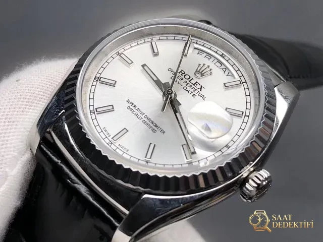 V3 Edition Replika Rolex Day-Date 118135/118138/118139, Clone ETA 2836-2 904L Paslanmaz Çelik Kasa - Bilezik, Toka ve Klips Mekanizması