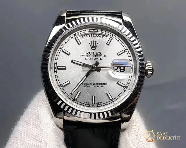 V3 Edition Replika Rolex Day-Date 118135/118138/118139, Clone ETA 2836-2 904L Paslanmaz Çelik Kasa - Makro Kadran ve İndeks İşçiliği