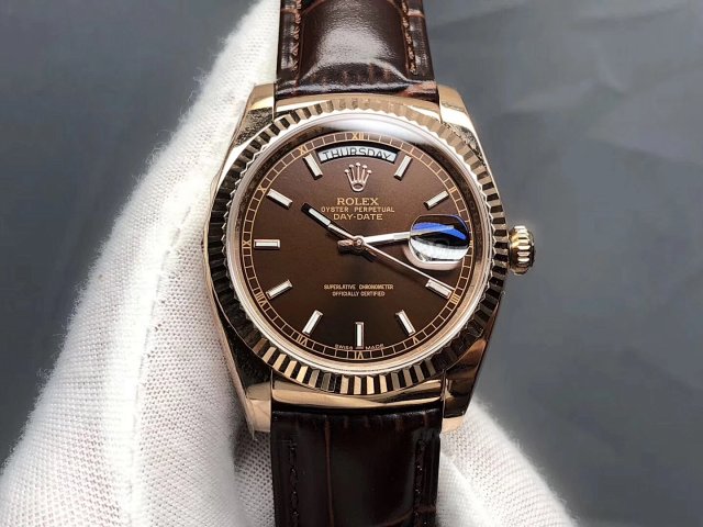 V3 Edition Replika Rolex Day-Date 118135/118138/118139, Clone ETA 2836-2 904L Paslanmaz Çelik Kasa — 12. fotoğraf