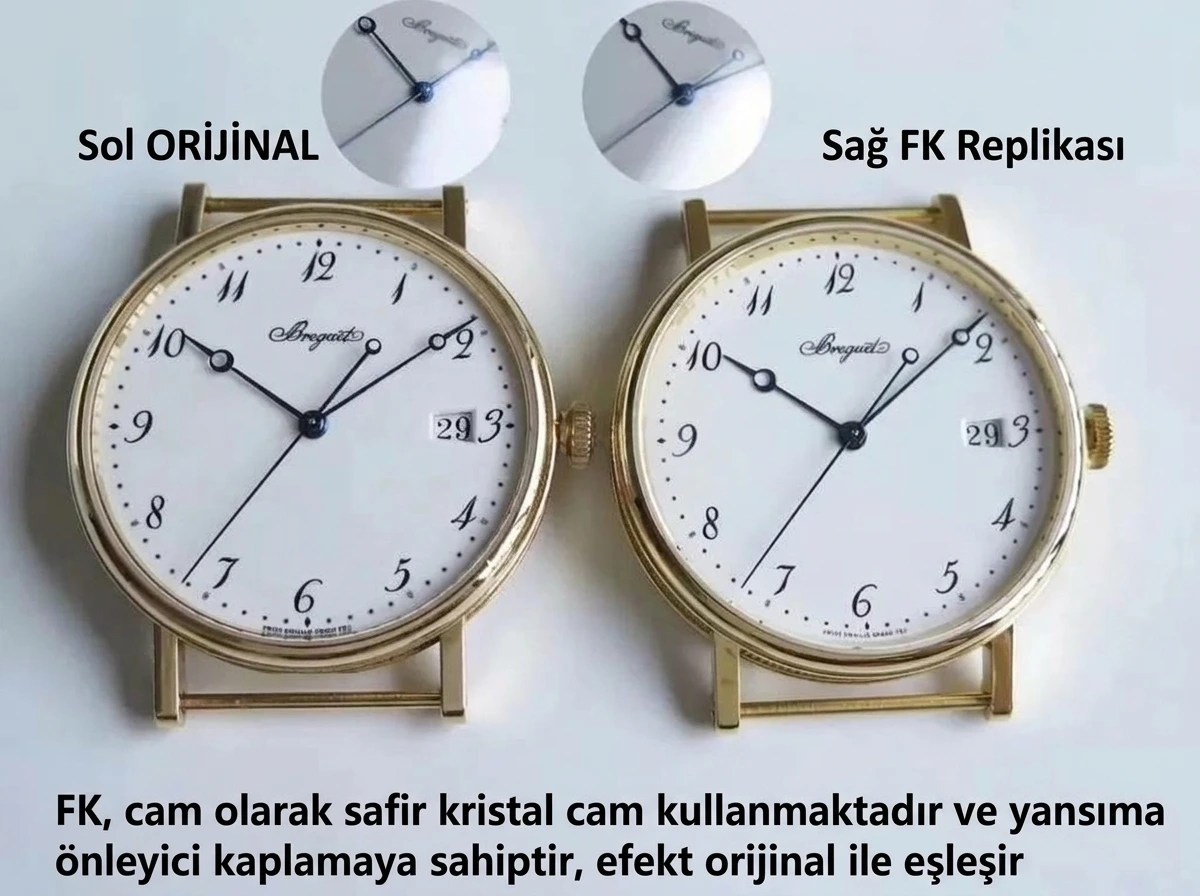 V3 Version FK Factory Breguet Classique 5177BA replica watch: Real-replica comparison, original review and what has been improved? - Wrist Position and Case Proportion