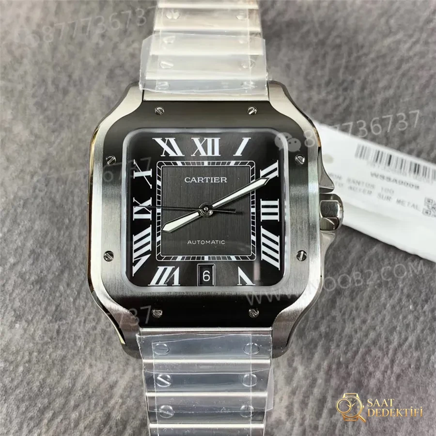 Cartier Santos Replika Saat İncelemesi - Ön Görünüm ve Kasa Tasarımı