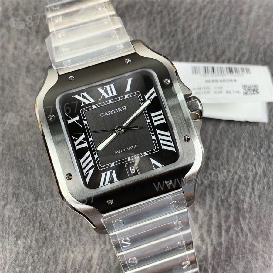 V6 Cartier Santos Karbon Kaplama Bezelli Kol Saati — 2. fotoğraf
