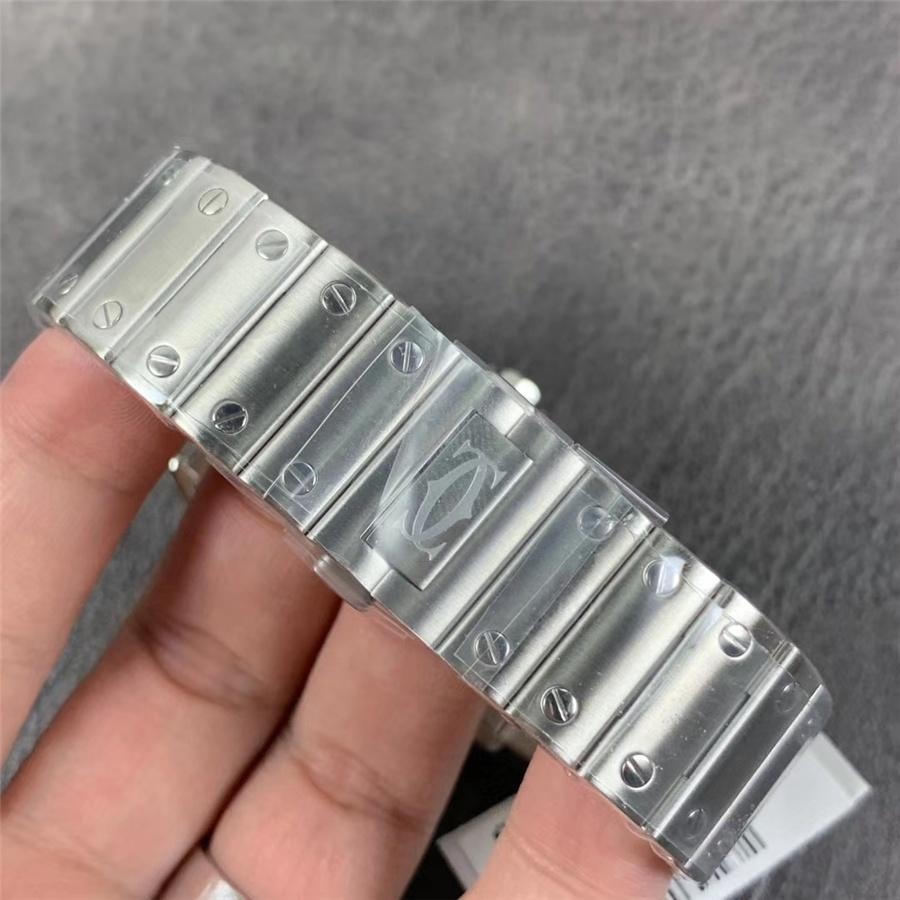 V6 Cartier Santos Karbon Kaplama Bezelli Kol Saati — 7. fotoğraf