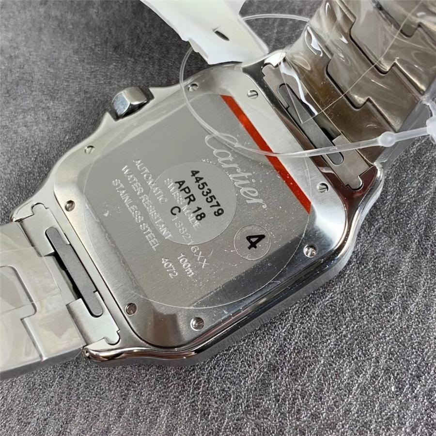 V6 Cartier Santos Karbon Kaplama Bezelli Kol Saati — 9. fotoğraf