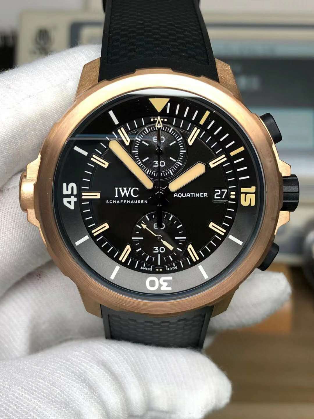 Replika IWC Aquatimer Bronzo Siyah Kadran