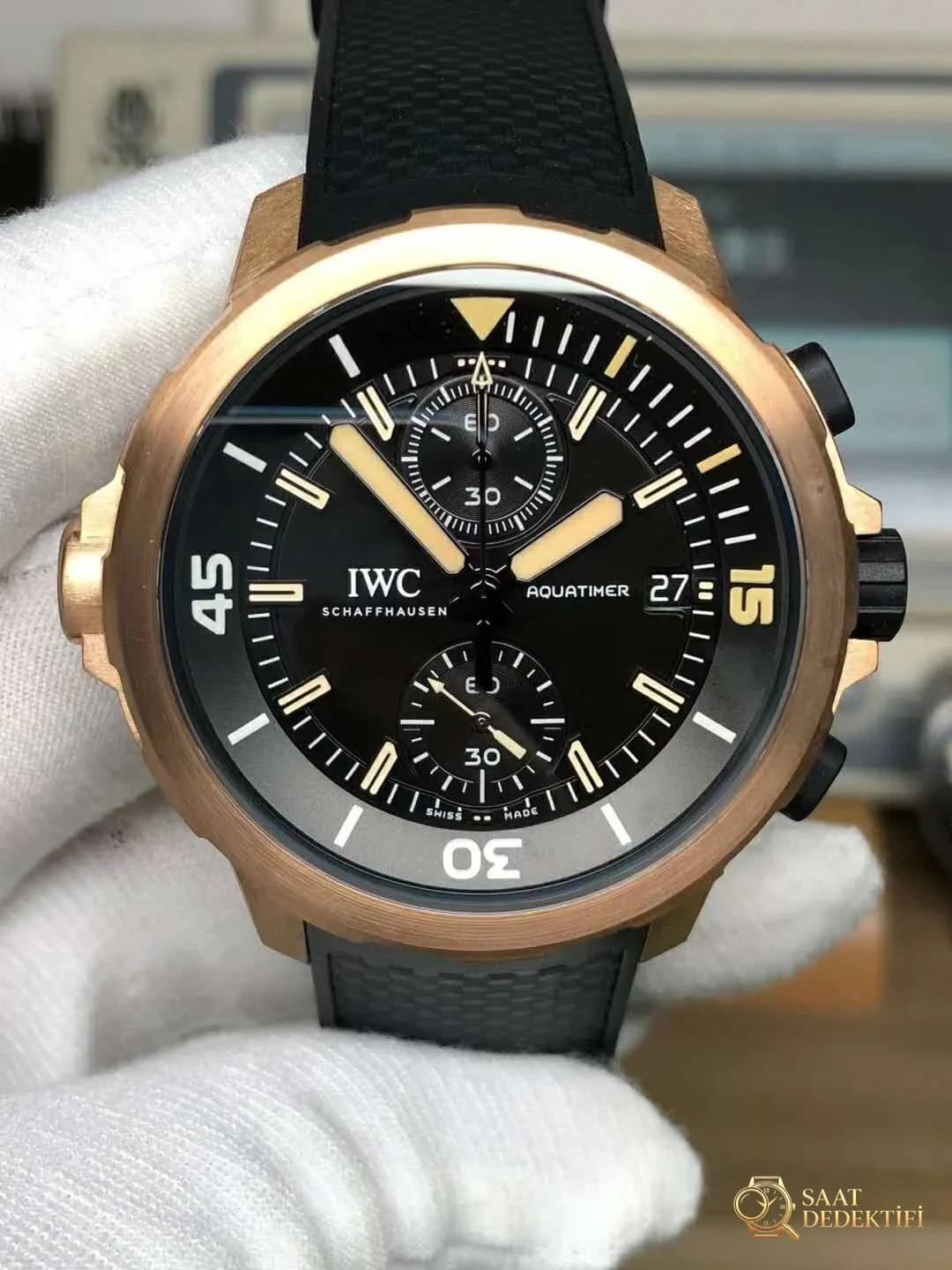 Replika IWC Aquatimer Bronzo Siyah Kadran