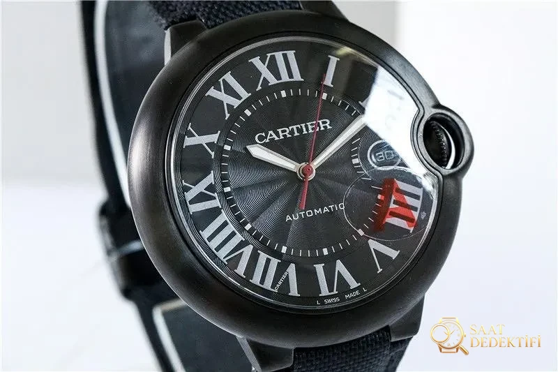 V6 Factory Cartier Ballon Bleu Black Knight Saat İncelemesi - Kadran Detayı ve Bezel İşçiliği