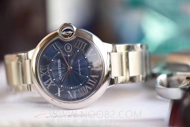 V6 Factory Cartier Ballon Bleu büyük boy 42 mm mavi kadran Seagull 2824 mekanizmalı replika mekanik saat incelemesi — 7. fotoğraf