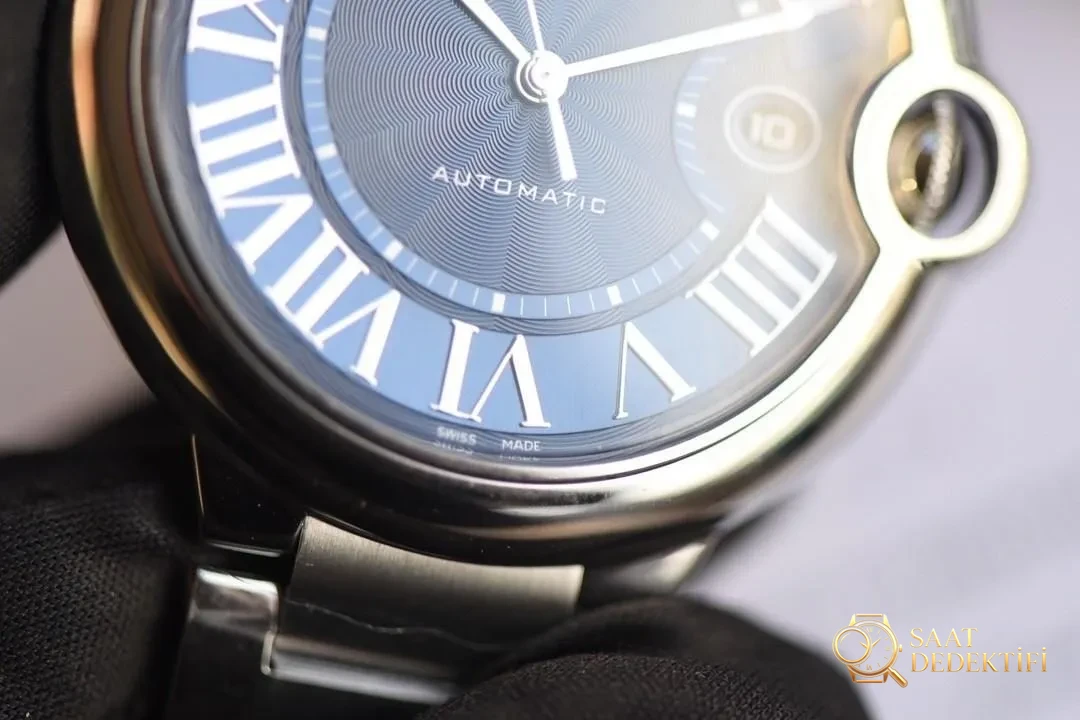 V6 Factory Cartier Ballon Bleu büyük boy 42 mm mavi kadran Seagull 2824 mekanizmalı replika mekanik saat incelemesi - Kasa Çeliği ve Polisaj Kalitesi