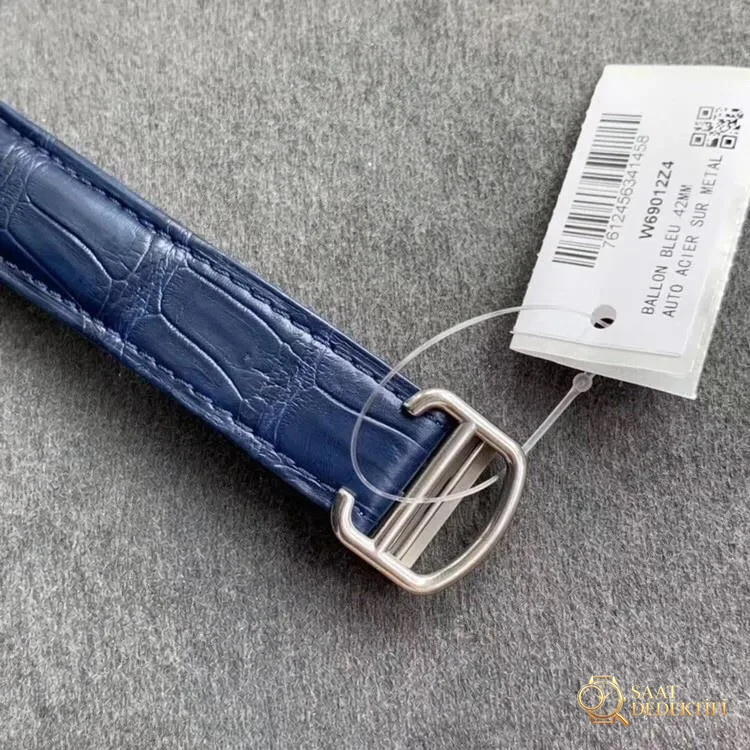 V6 Factory Cartier Ballon Bleu büyük boy 42 mm mavi kadran Seagull 2824 mekanizmalı replika mekanik saat incelemesi - Koleksiyon ve Vitrin Görünümü
