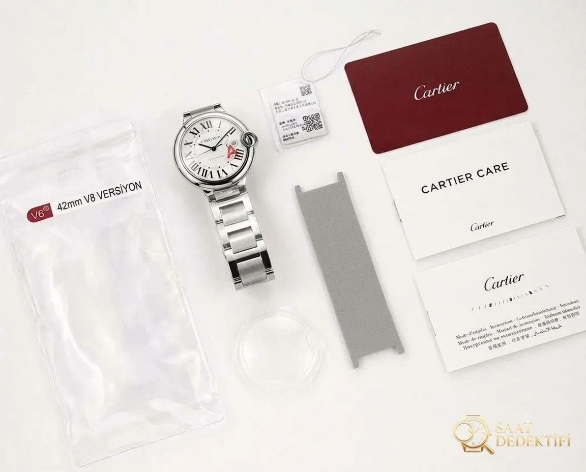 V6 Factory Cartier Ballon Bleu V8 versiyonu güncellemesi: 2020 en yeni paket malzemeleri - Makro Kadran ve İndeks İşçiliği