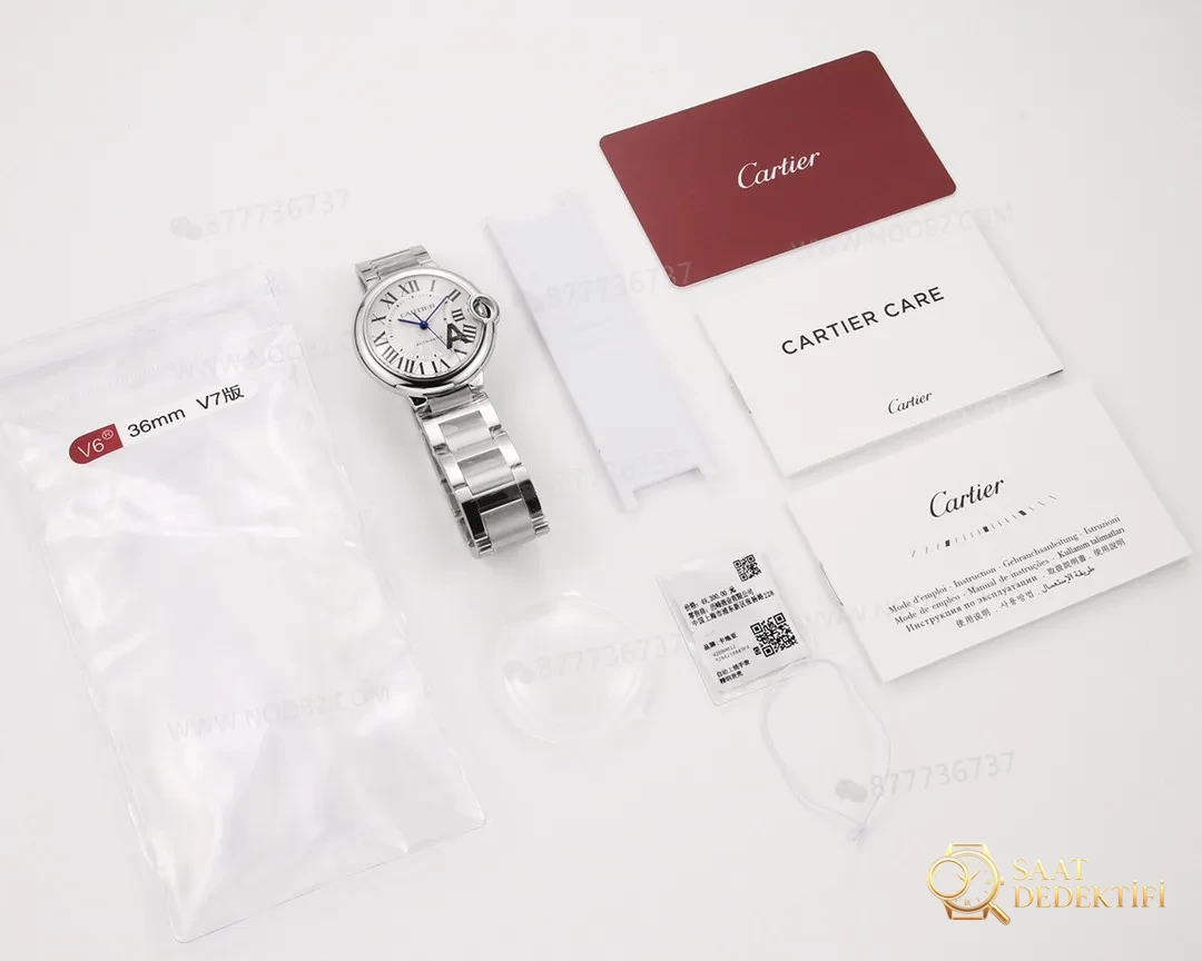 V6 Factory Cartier Ballon Bleu V8 versiyonu güncellemesi: 2020 en yeni paket malzemeleri - Klips Kilidi ve Lazer Damgalar